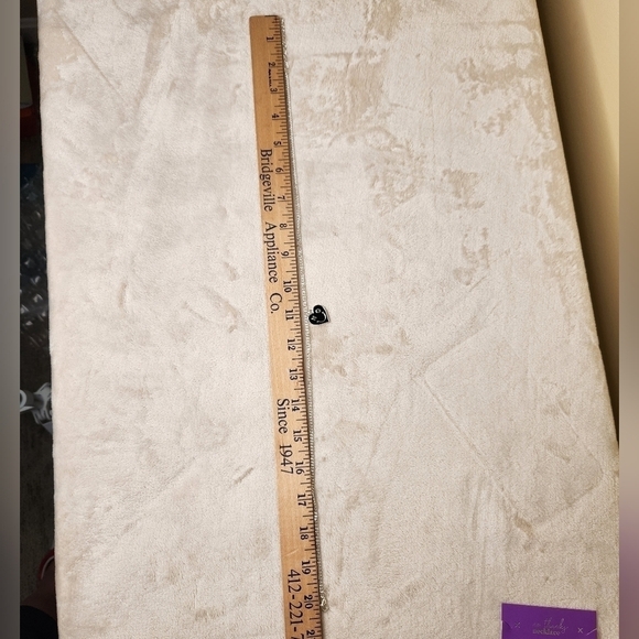 No Smiley Face Heart Necklace 18" + 2" Extender Silver Tone - Picture 5 of 6